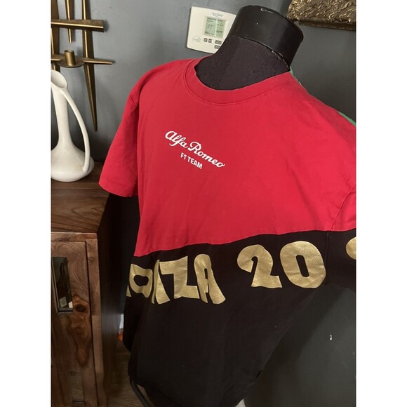 Alfa Romeo Racing MONZA F1 2023 Team XL T Shirt Red Green Gold Race Authentic - Picture 4 of 6